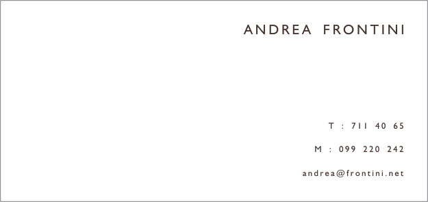 Andrea Frontini - Tarjeta Personal